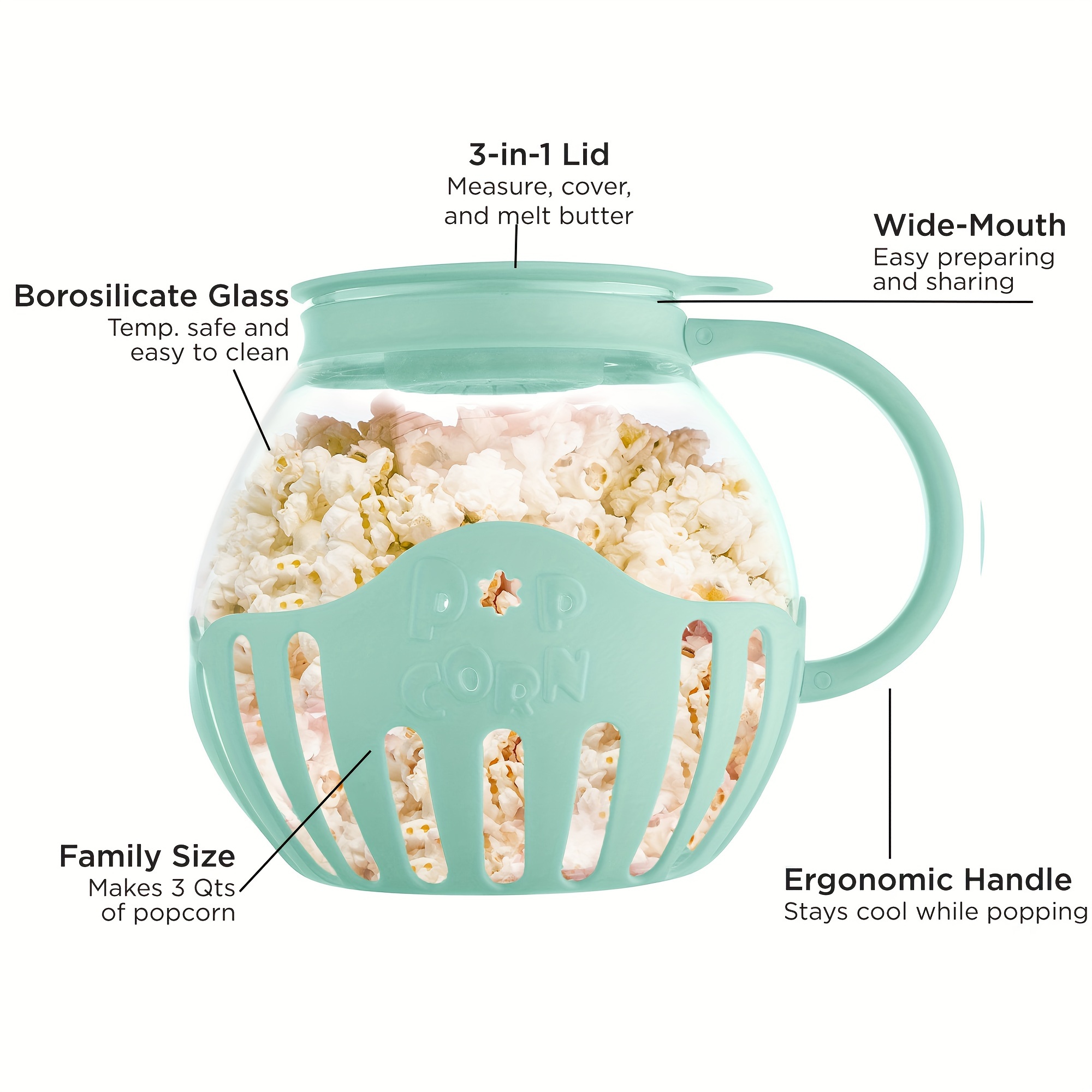  Ecolution Micro-Pop Popper, Glass Microwave Popcorn