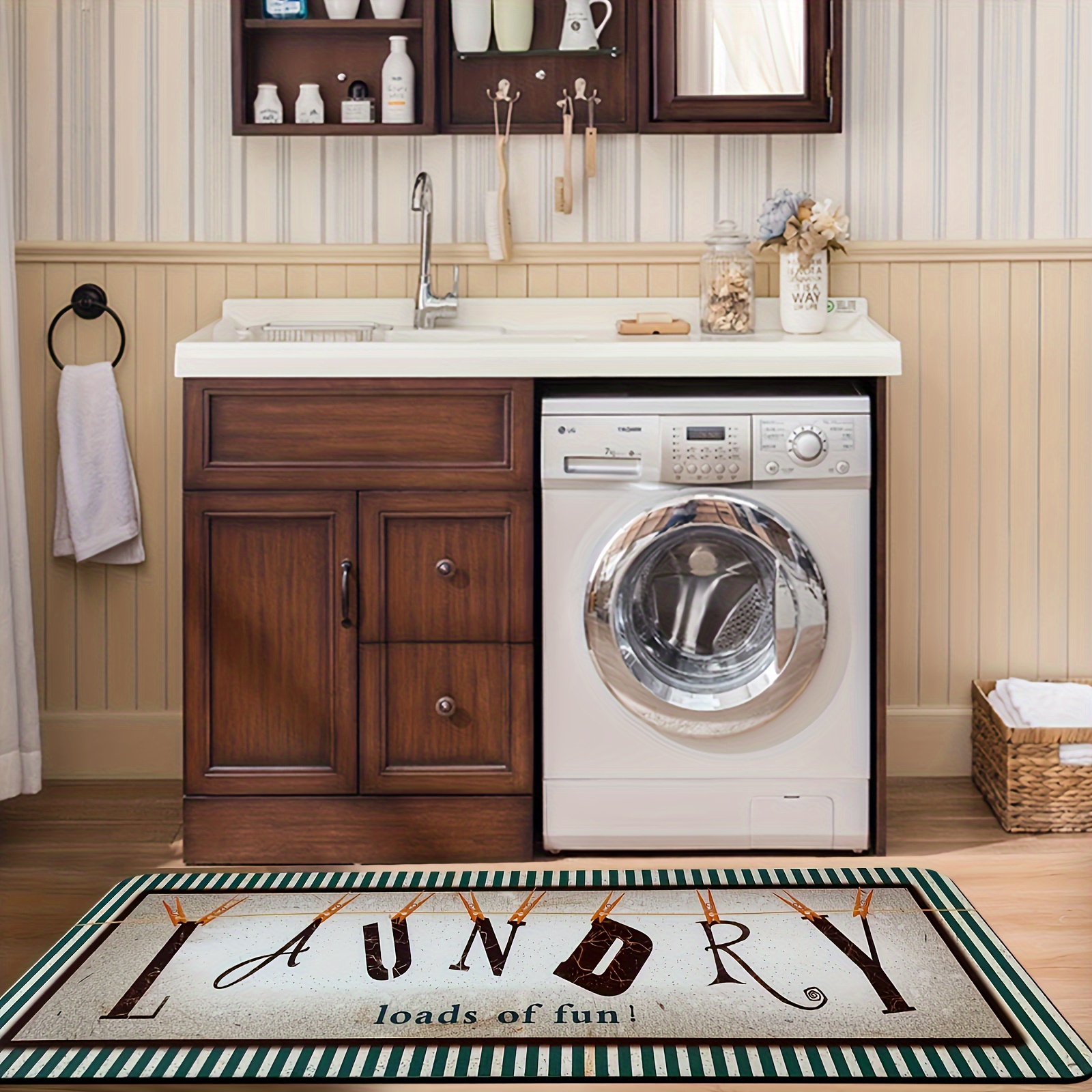Non slip Water Absorbent Rug Machine Washable Laundry Room - Temu