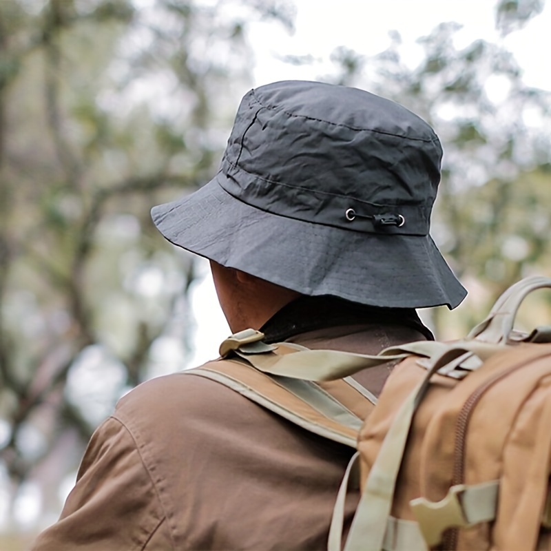 Men's Foldable Waterproof Bucket Hat Pull Closure Outdoor - Temu