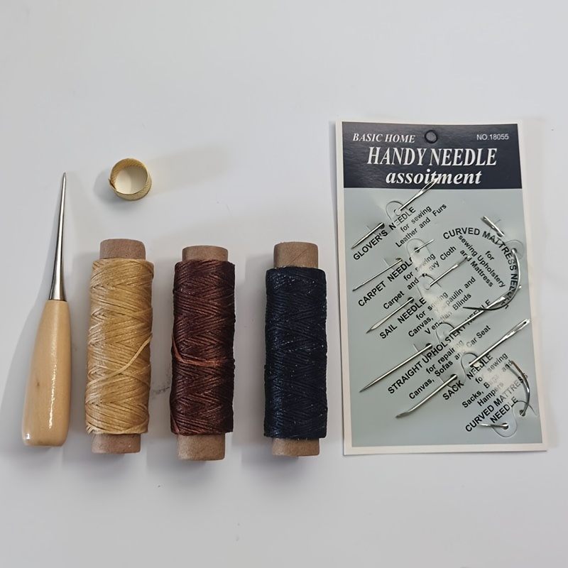 1set Leather Sewing Kits, Leather Work Tools And Supplies, Leather Work  Kits With Large Eye Needles, Leather Decoration Repair Kits, Leather Sewing  To