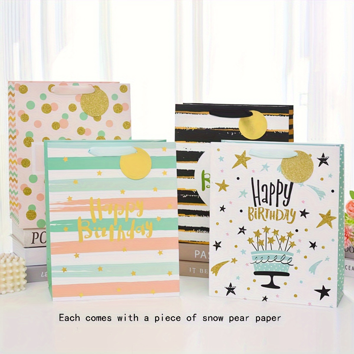 Mini Gift Bag Hot Stamping Pattern Small Paper Bag Suitable - Temu