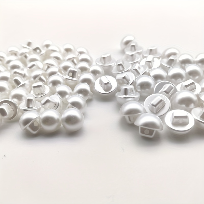 Round Hemisphere Abs Plastic Pearl Buttons With Sewing - Temu