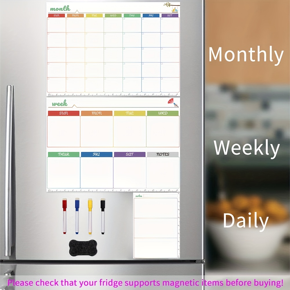 Monthly Planners Magnetic A3, Weekly Planner Magnetic