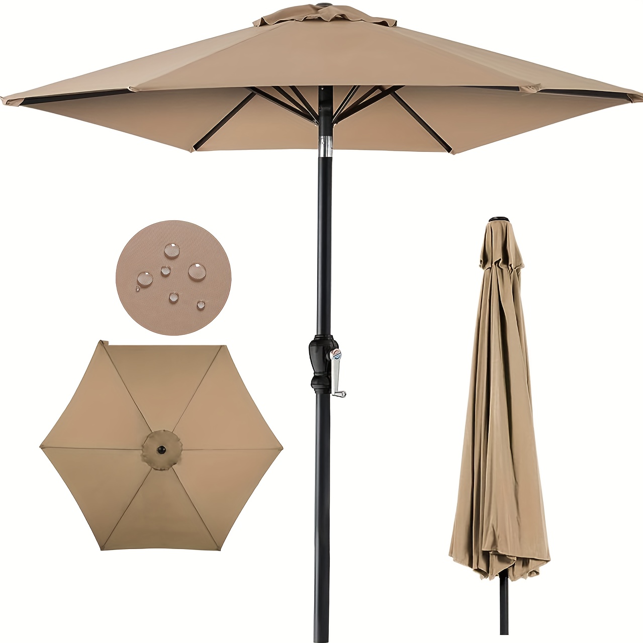 Fold Hands-free Umbrella Reinforced Backpackable Umbrellas Sunshade  Windproof Resistant Parasol Uv Protection Outdoor Travel