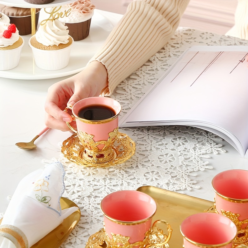 Sakura Train Set Turkish Arabic Coffee Cups And Saucers - Temu