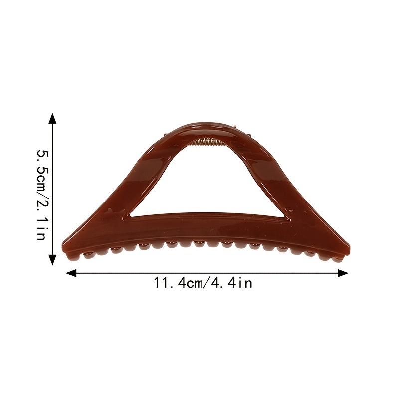 6 Pcs Glossy Triangle Hollow Hair Claw for Women