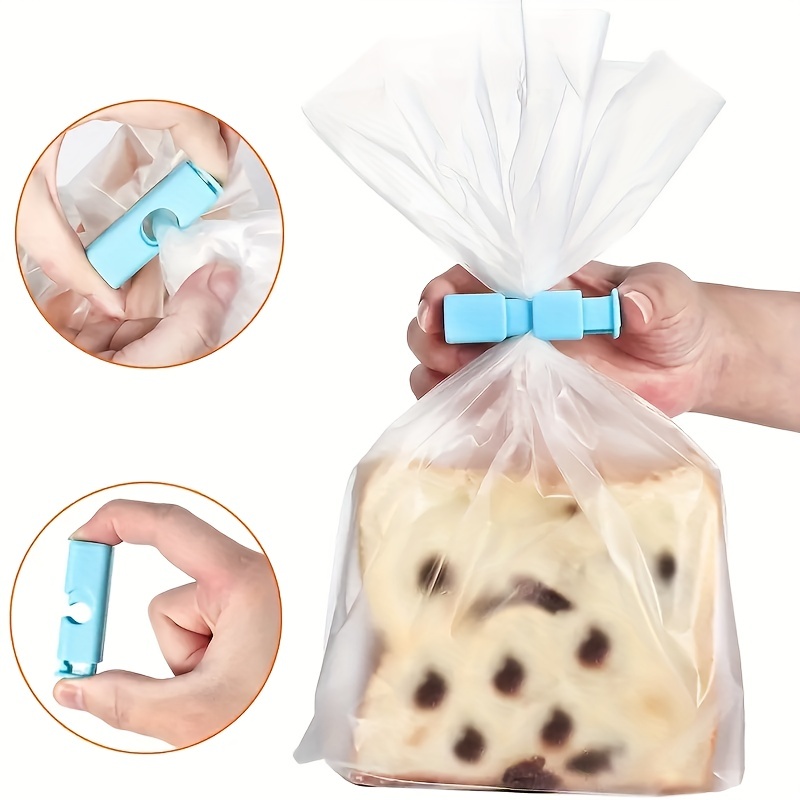 Food Bag Clips Food Bag Clips Kitchen Packaging Plastic Bags - Temu