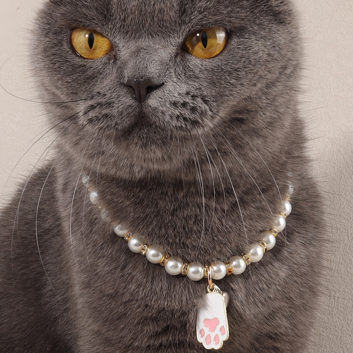 Cat on sale pearl necklace