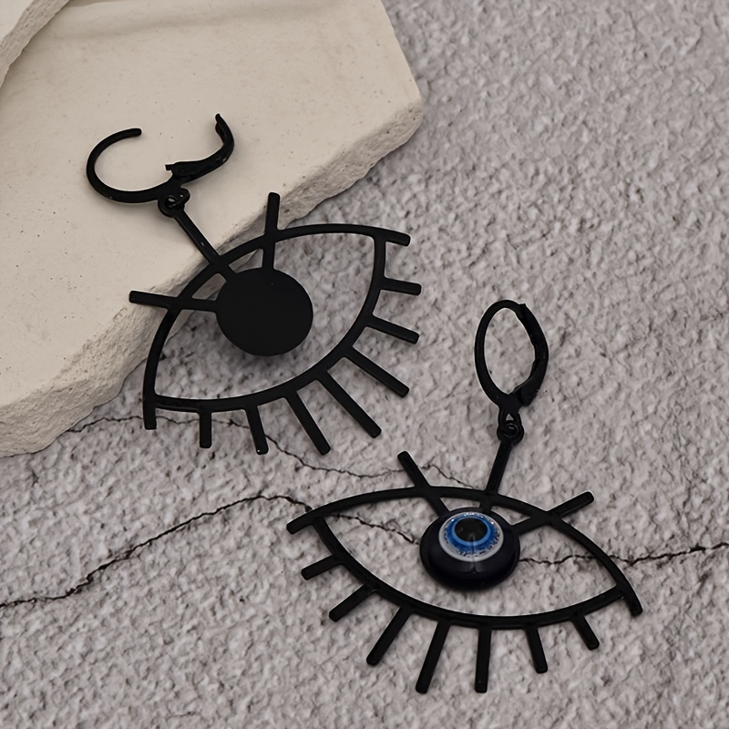 Gothic Eye Drop Earrings, Unique Design