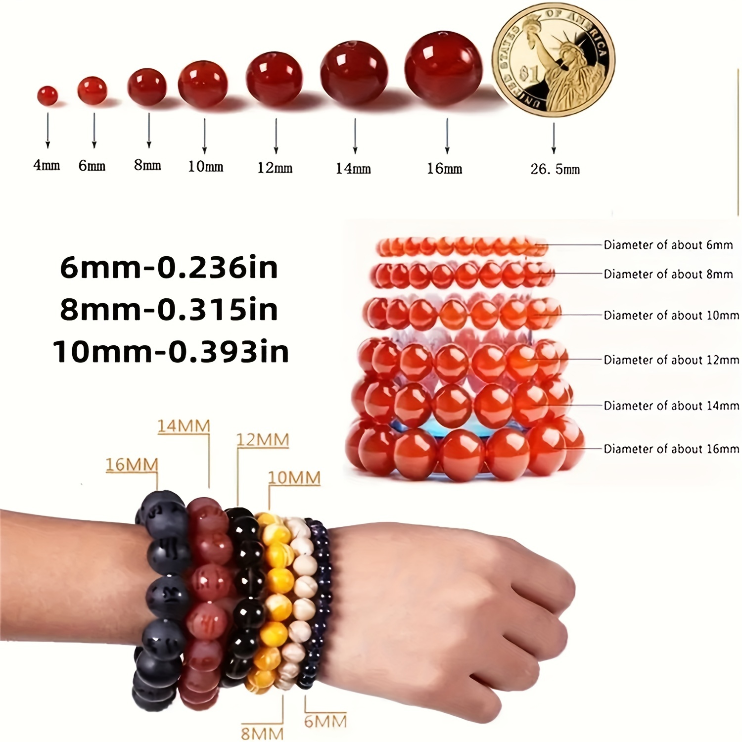 7 Chakra Natural Stone Beads Kit Mix Crystal Energy Healing Bulk Beads