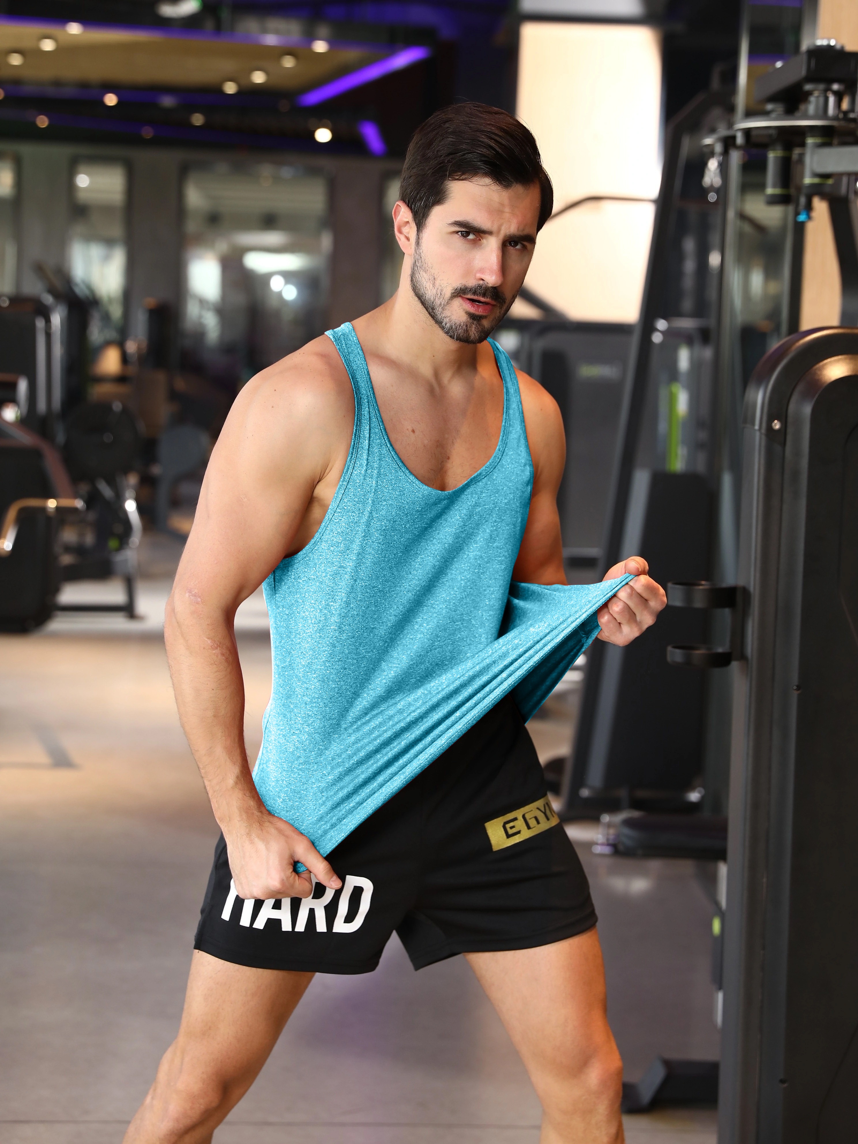Men's Solid Color Workout Tank Top Casual Loose Stretch - Temu