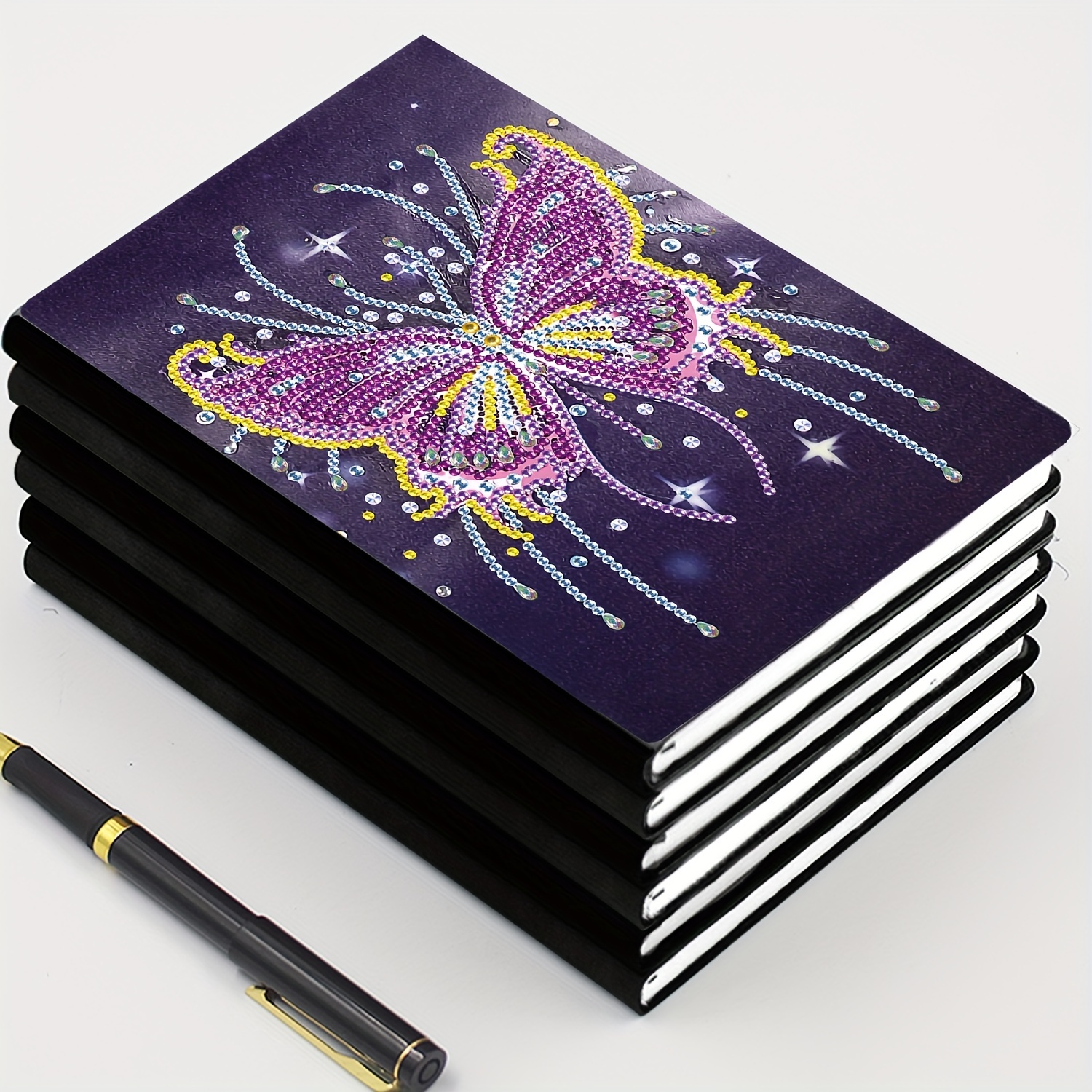 2-Pack Diamond Painting Notebook Lined, DIY Diamond Art 5D Cross Stitch  Notebook Blank Paper A5, Writing Note Book Secret Diary Book Sketchbook for