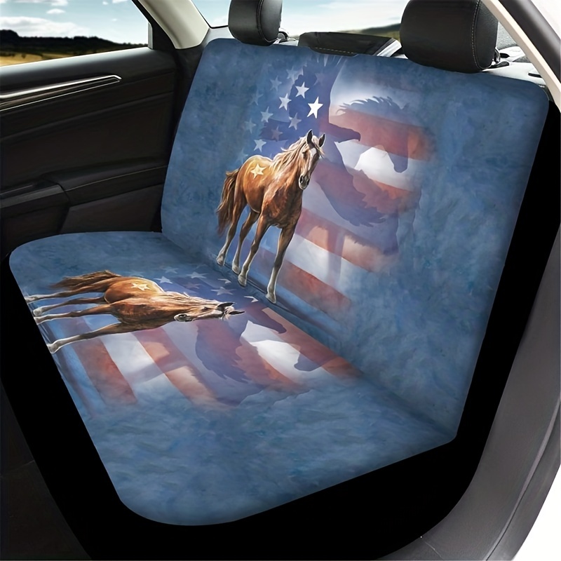 American Flag And Eagle Print Car Seat Covers Universal Fit - Temu