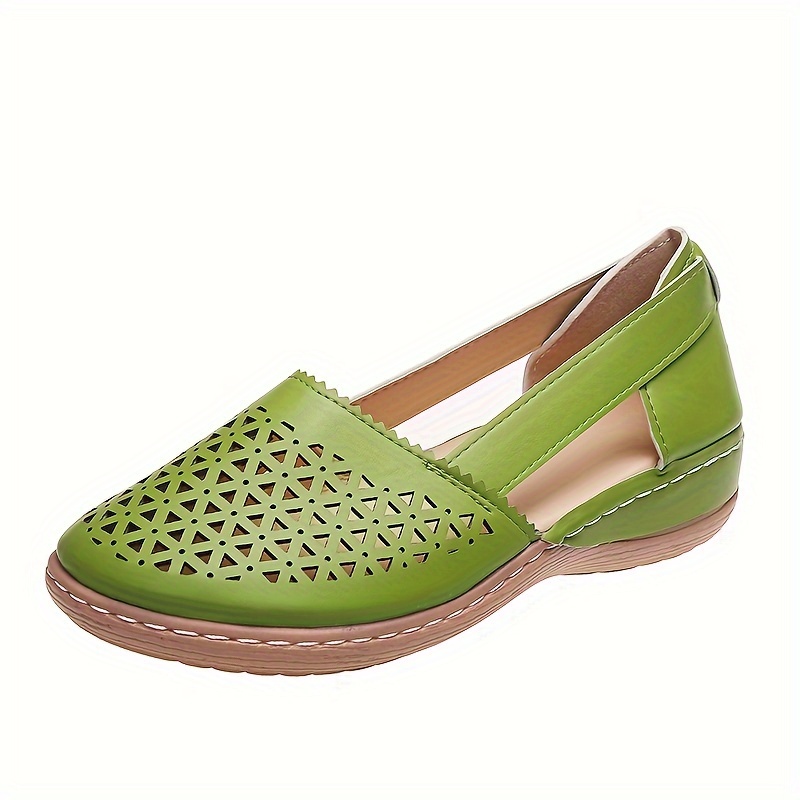 Women s Hollow Sandals Round Closed Toe Breathable Solid Temu Canada