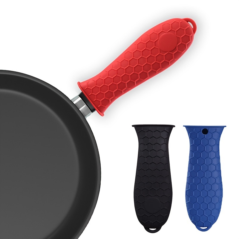 1pc Silicone Hot Handle Holder Non Slip Pot Holders Cover Assist Hot Pan Handle Rubber Heat Resistant Pot Sleeve Grip Cookware Handle For Frying Cast Iron Skillet Metal Pan