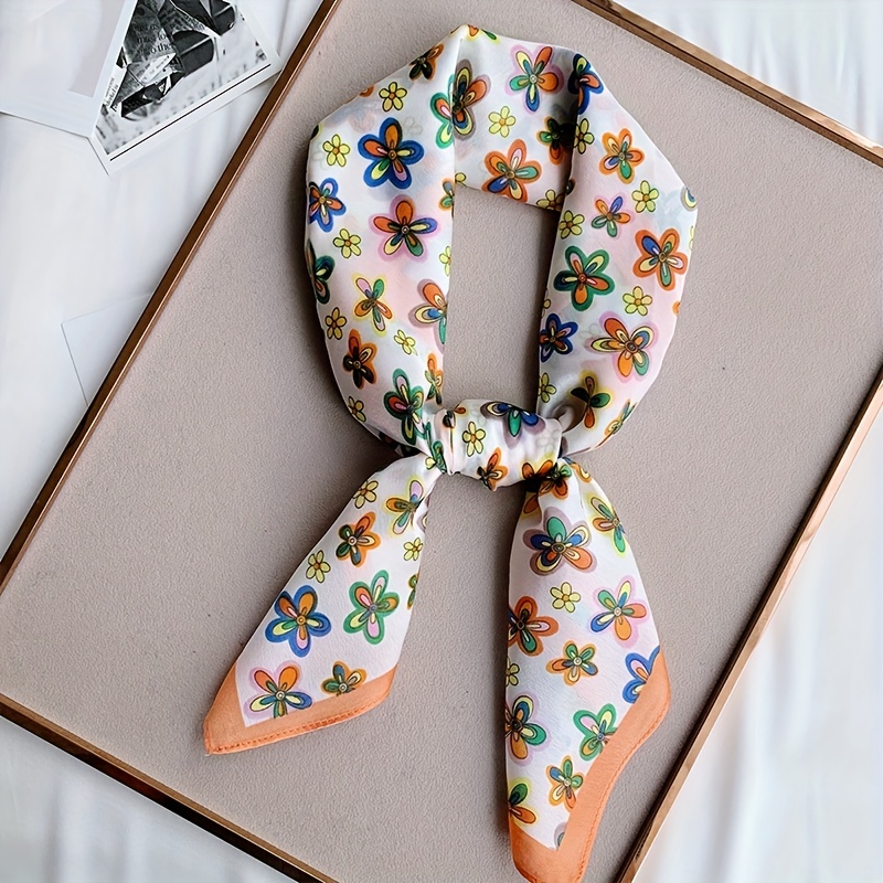 Flower Pattern Gauze Scarf Necke....