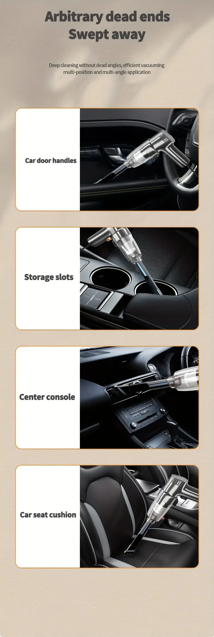 car mounted vacuum cleaner super strong high power high suction dual purpose sedan small mini handheld multi functional portable details 3
