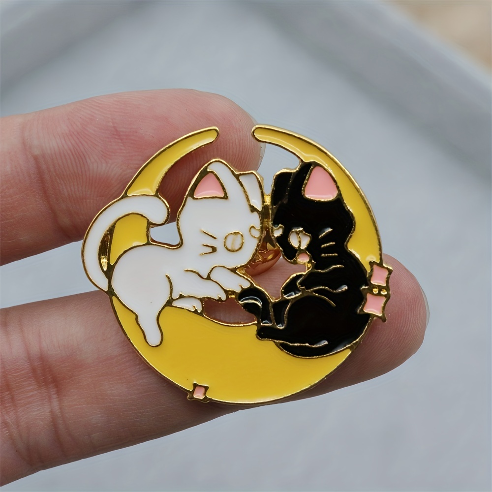Cute Cartoon Moon Cat Enamel Pin Perfect Diy Projects - Temu