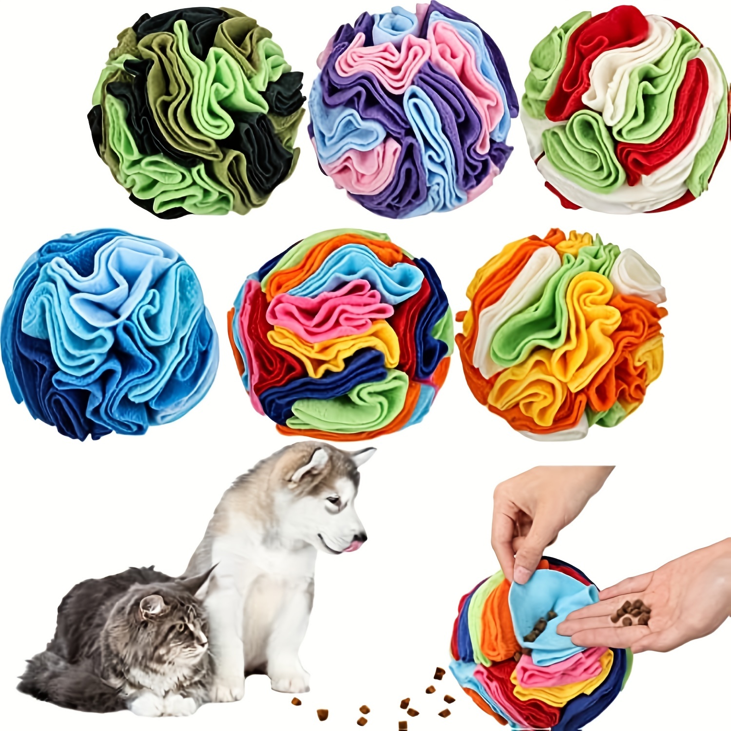 

1pc Pet Ball Toy, Interactive Sniffing Ball Toy For Dog, Food Leaking Chew Squeaky Toy For Pets Training Teeth Cleaning