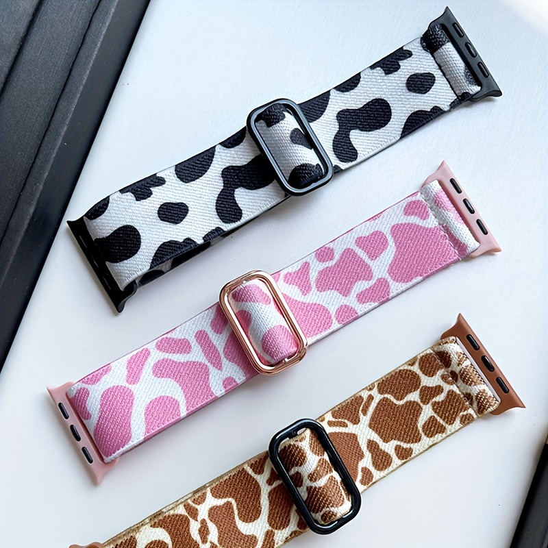 Women's Bracelet Leopard Print Apple Watch Strap Leather Band 38mm