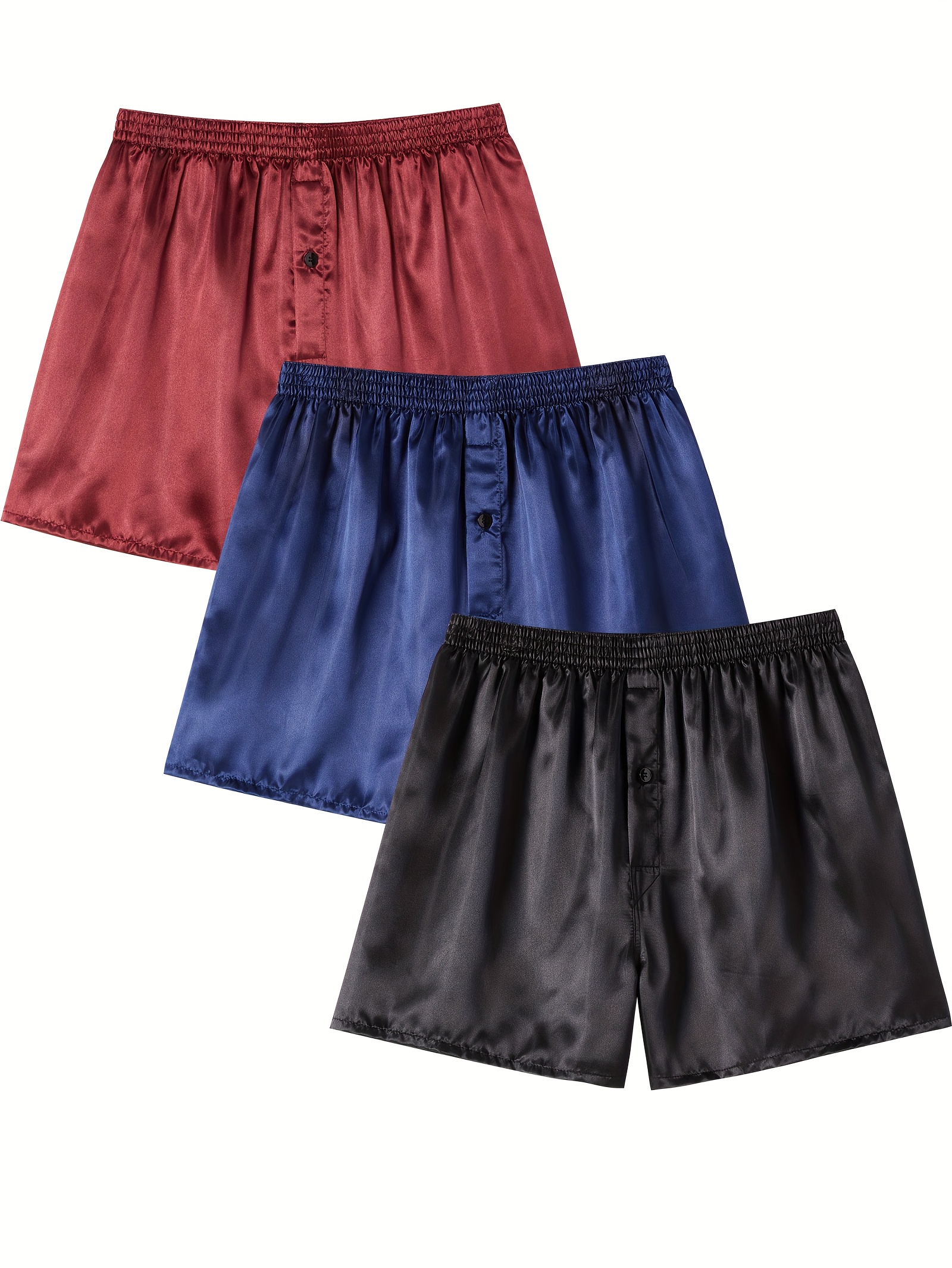 Up2date Fashion Men's 6 Satin Boxer Shorts Combo Pack, Six Boxers, Style  MSC-6B01 (M) at  Men's Clothing store