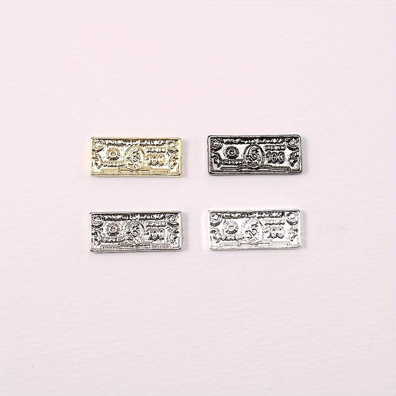 Dollar Nail Charms Alloy Banknotes Metal Diy Nail Accessories Nail