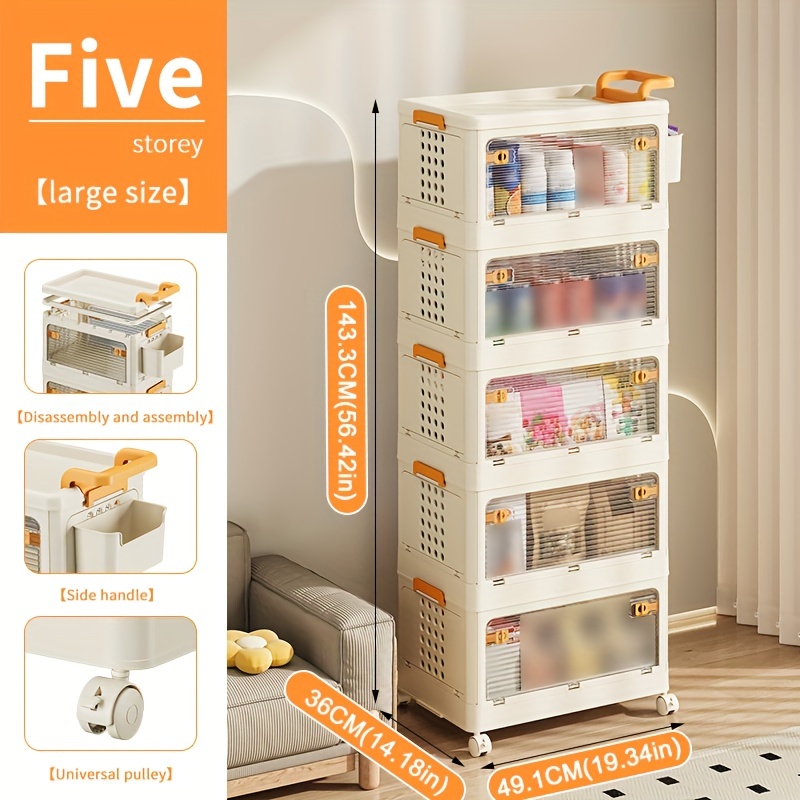 3-Layers Kitchen Storage Rack Shelve Plastic Assembled Sundries Food Shelf  Dish Holder Bathroom Organizer Accessories