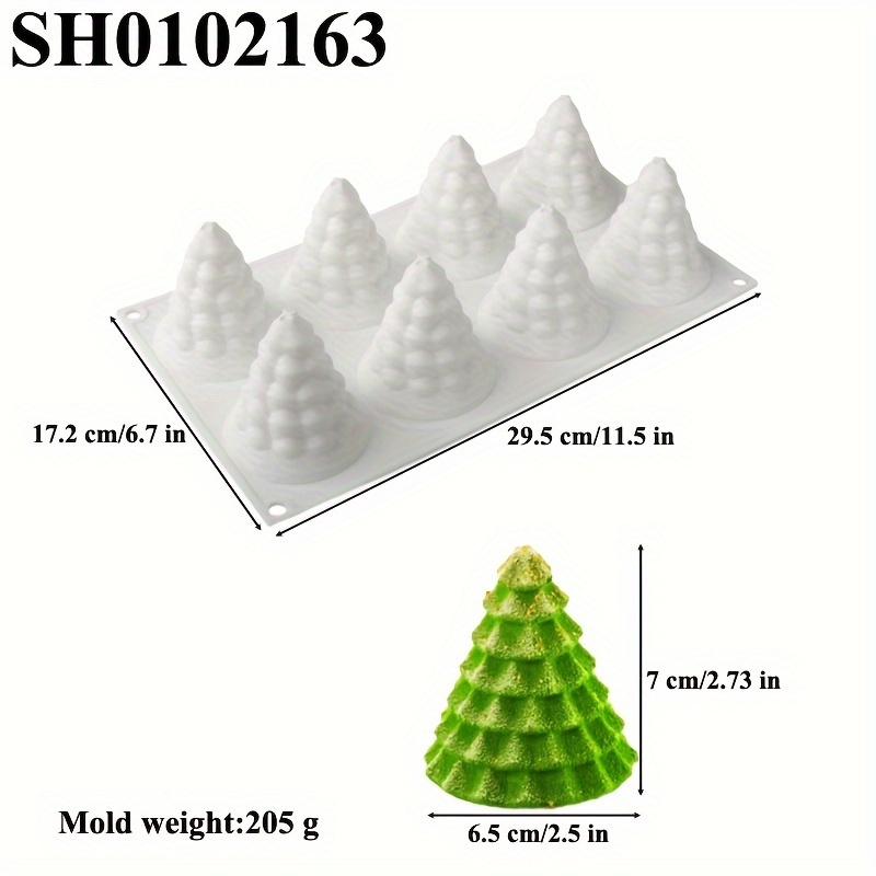 Christmas Tree Silicone Mold For Mousse Cake, Plaster & Candle Aromatherapy - Festive Kitchen Decor