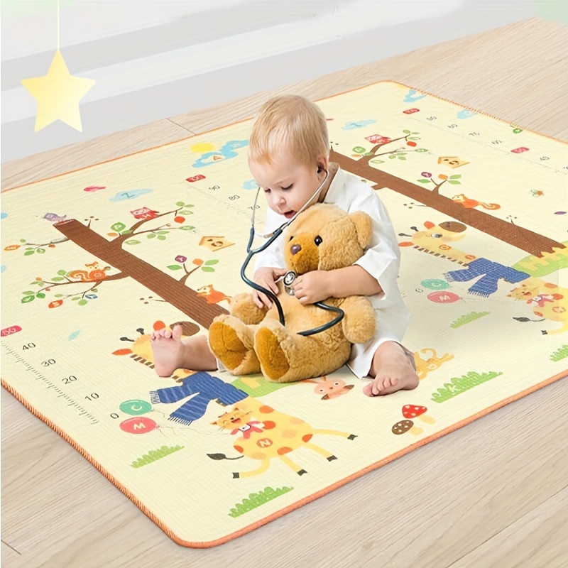 non slip soft play mat for babies and kids measuring height foam mat thick double sided climbing carpet for childrens room details 2