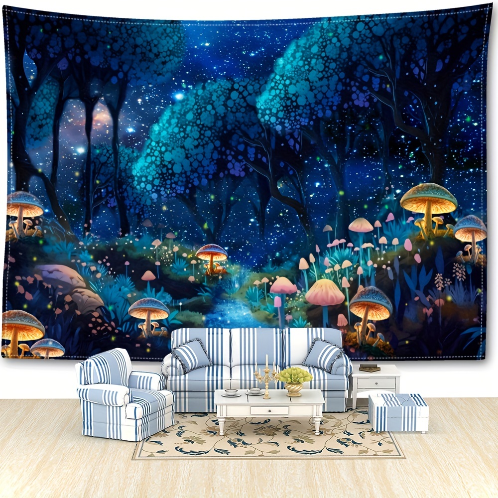 Bohemian Mushroom Tapestry Vintage Psychedelic Wall Art For - Temu