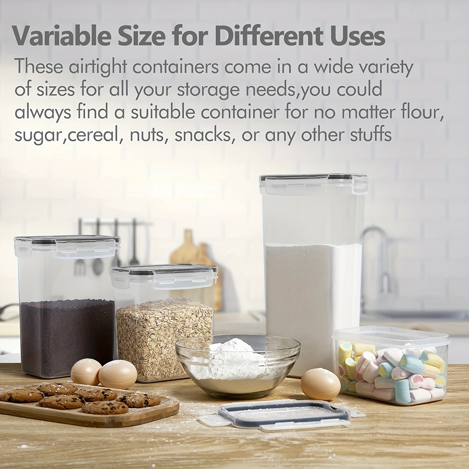 11pcs Airtight Food Storage Containers With Lids - Perfect For Pantry  Organization And Storage Safe For Sugar, Flour And Baking Supplies -  Dishwasher Safe - Includes 24 Labels & 1 Marker