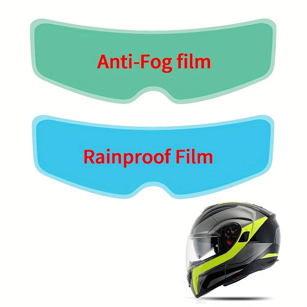 Casco de motocicleta de tipo universal Anti-lluvia Película antivaho Coche  eléctrico Medio casco Parche de lente antivaho