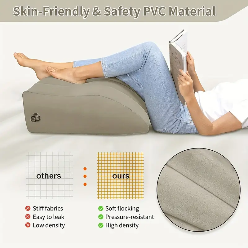 Leg Elevation Pillow Inflatable Wedge Pillows, Comfort Leg Pillows For  Sleeping Leg & Back Relax, Leg Support Pillow Leg Wedge Pillows For After  Aurgery, Hip, Foot, Ankle Recovery - Temu