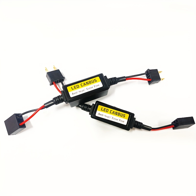 2x H7 LED Headlight Canbus Adapter Decoder Error Free Anti Flicker