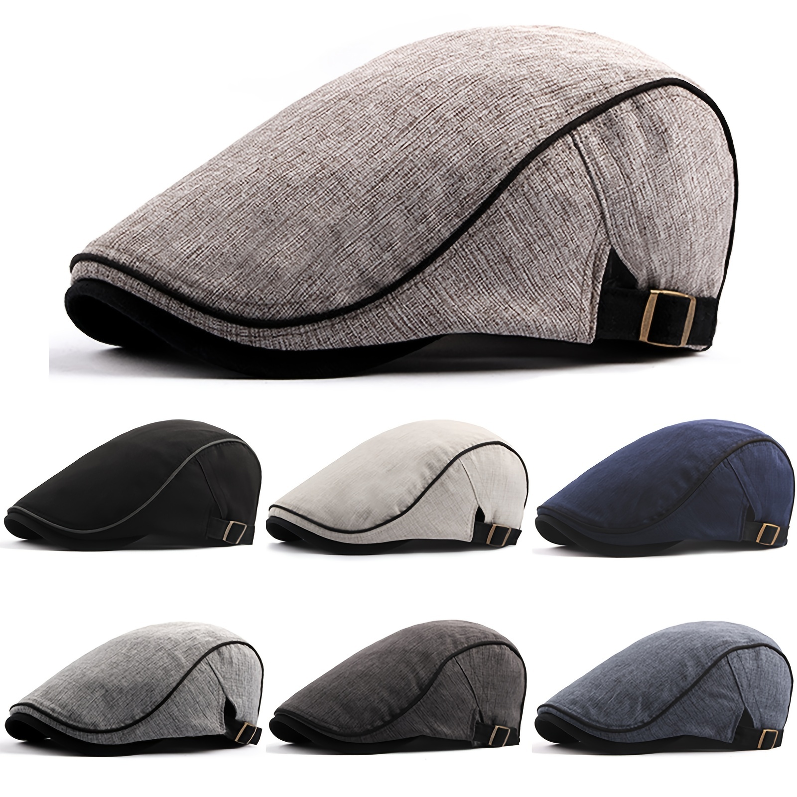 Pălării pentru bărbați, șapcă plată, reglabilă, respirabilă, cabbie irlandez, căciulă de vânătoare Gatsby, alegerea ideală pentru cadouri