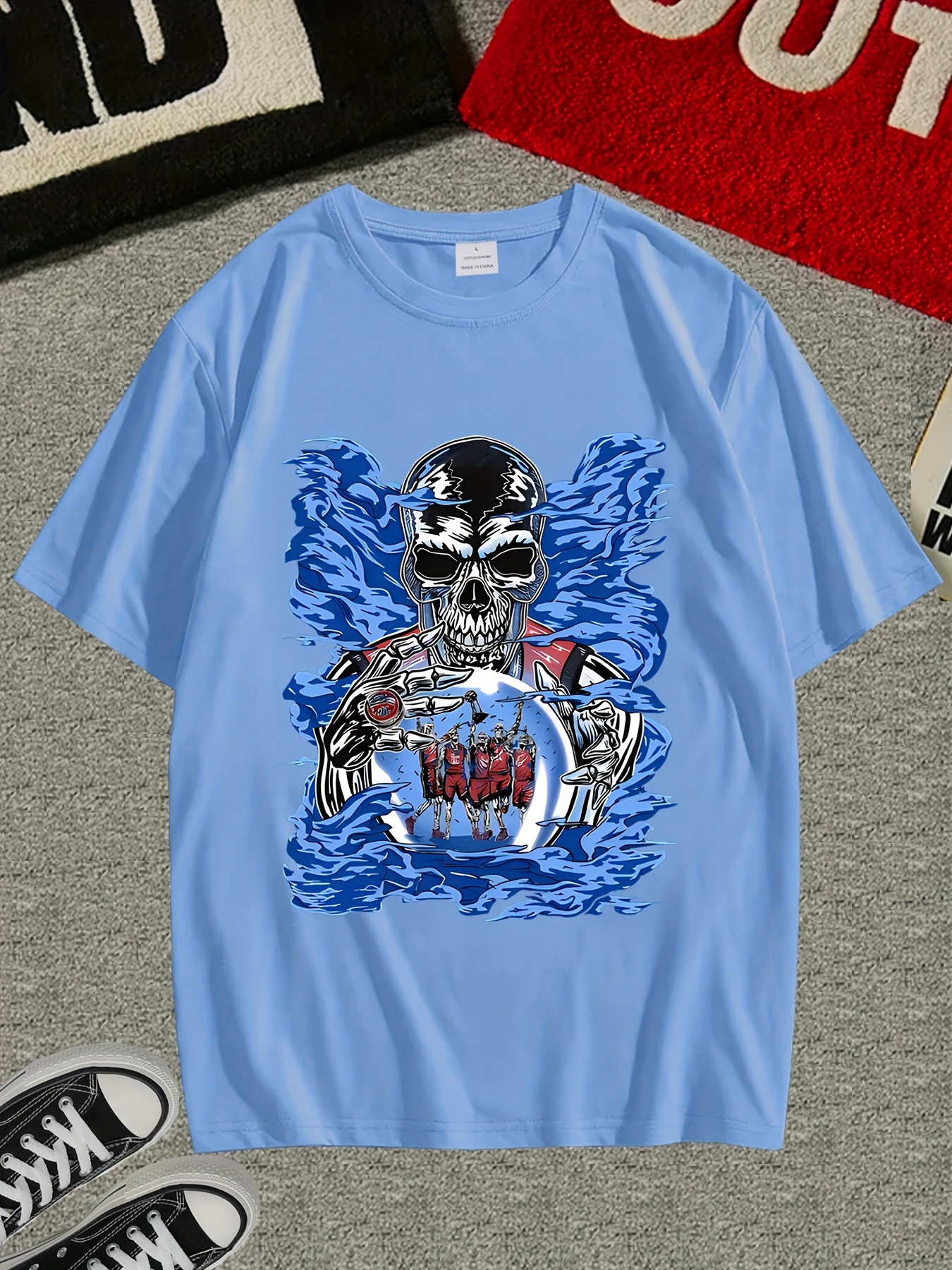 Esqueleto Camisillas Para Hombre Camiseta Estampado Esqueleto