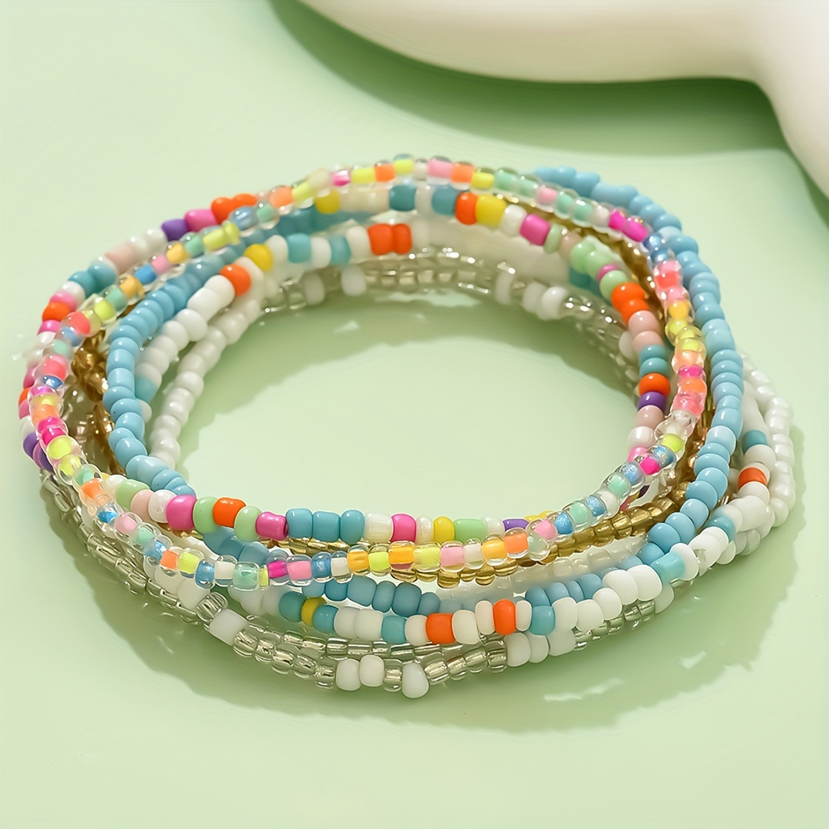 Colorful Beaded Bracelets Set Inspirational Letter Beads - Temu