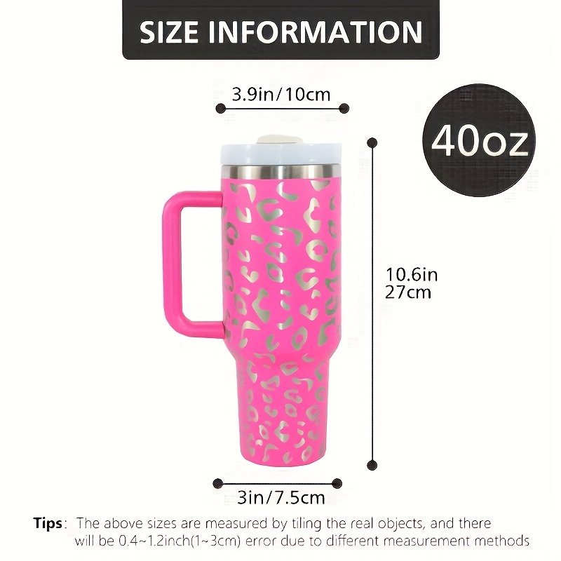 Leakproof Portable Creative Leopard Print Car Tumbler 304 - Temu