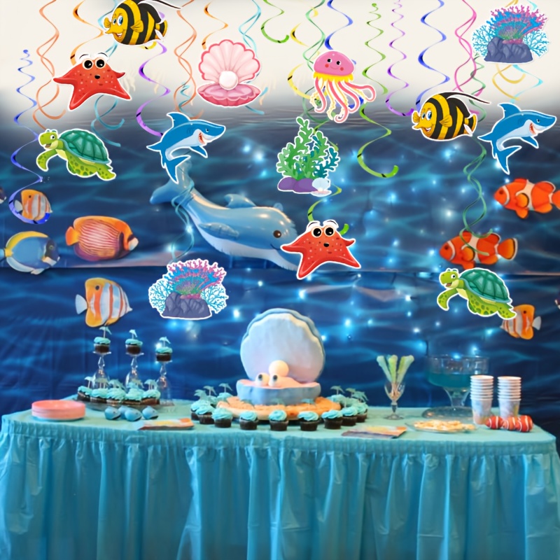 30 Pieces Sea Animals Hanging Swirl Decorations Under the Sea Birthday Party  Ceiling Decor for Boys Girls Ocean Mermaid Creatures Baby Shower Tropic  Fish Beach Party Favors Supplies : : Toys 