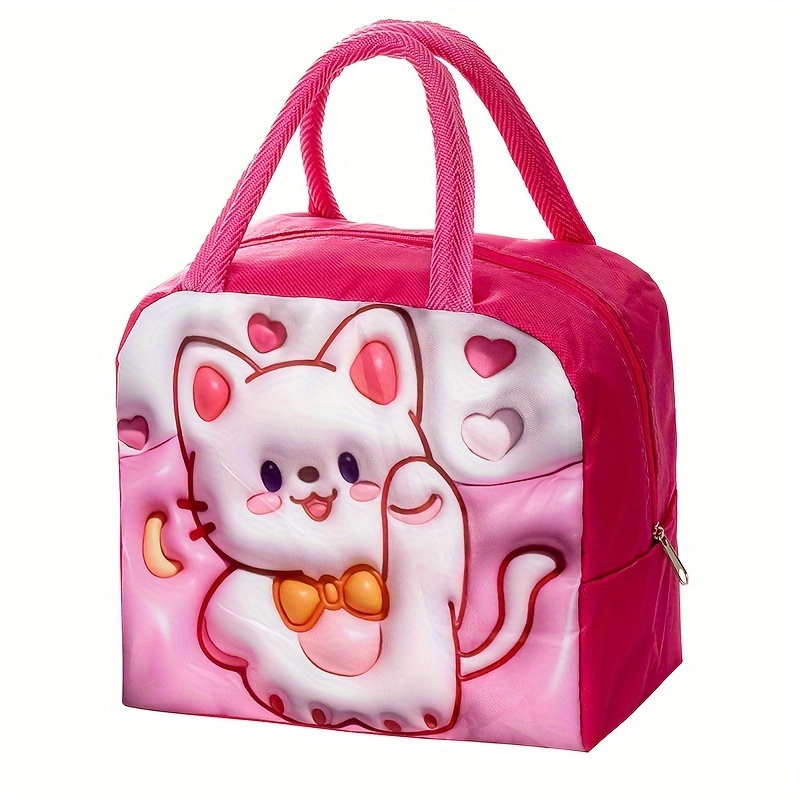 Cute Lunch Bag Insulated Kawaii Lunch Box Anime Reusable - Temu