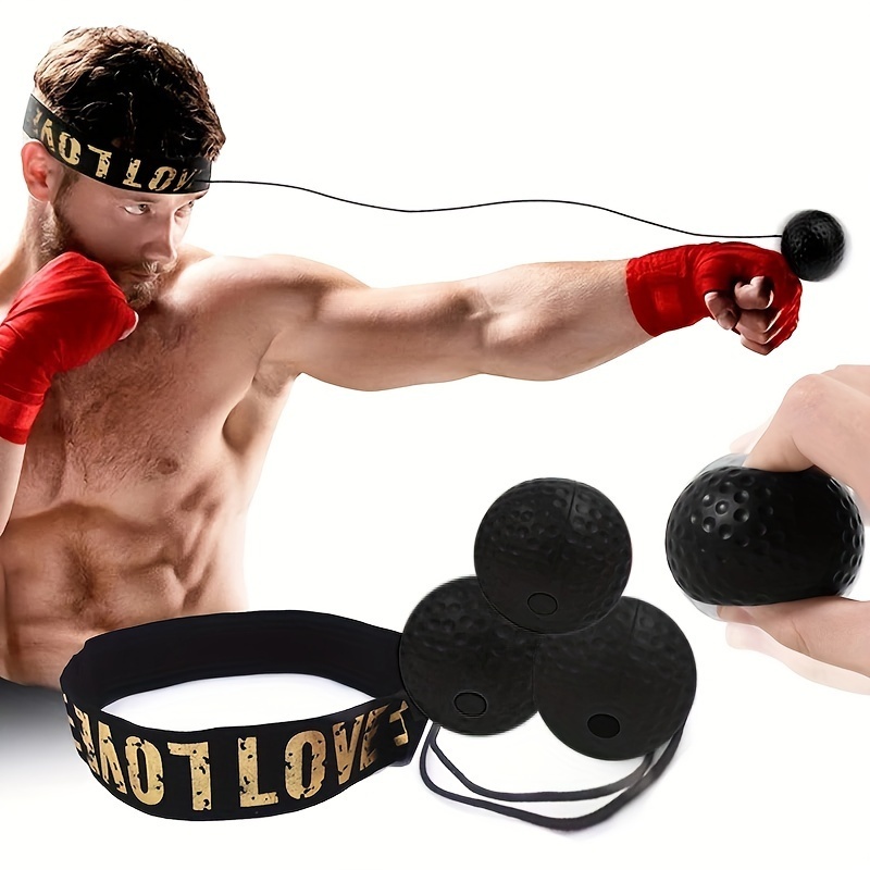Perfect Life Ideas React Reflex Ball - Boxing Gifts for Men and Women -  Boxing Reflex Ball Headband Set with Elastic Headband Punching Ball to Work