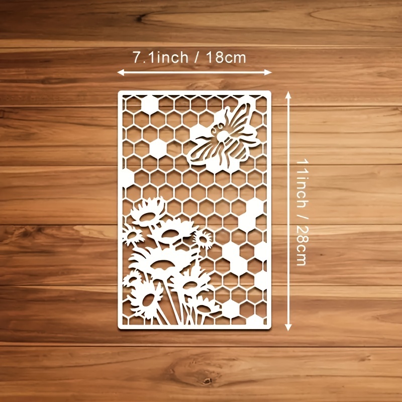 Reusable Texture Painting Stencils Spider Net Wood Grain - Temu