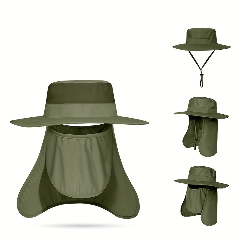 Fishing Hat Men Women Outdoor Upf50+ Sun Protection Wide - Temu