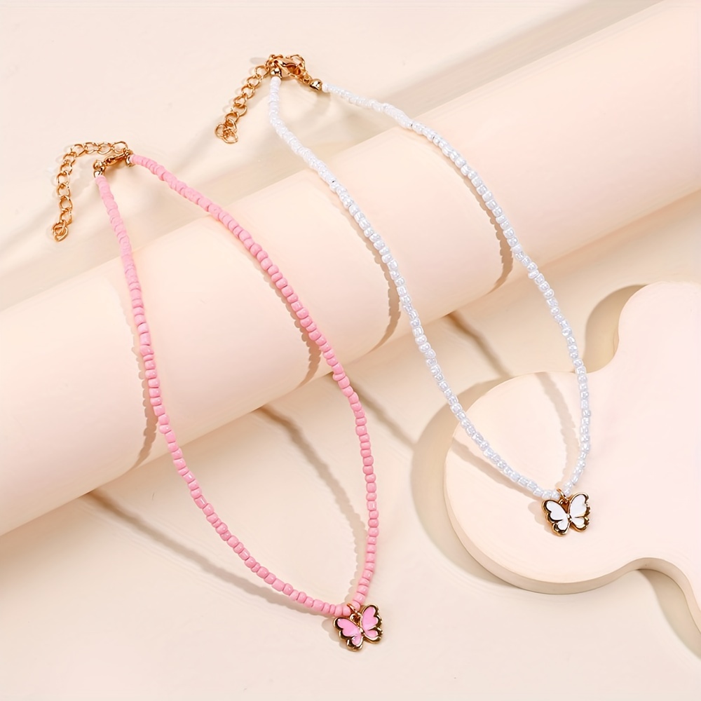 Cartoon Girl Charm Bracelet Princess Glass Beaded Strawberry Love Bracelet  Shell Starfish Pendant Bracelets Jewelry