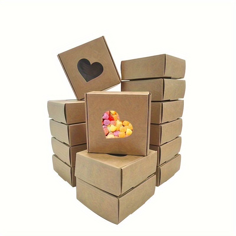 Cajas de regalo con tapas, paquete de 10 cajas de cartón reciclables para  regalos, invitaciones, organización, cajas de papel kraft resistentes,  cajas