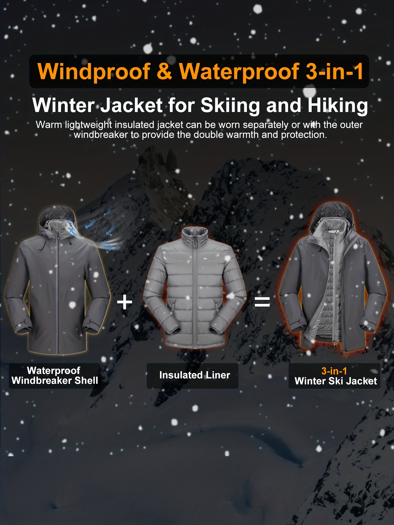 Best 3 in on sale 1 winter jacket mens