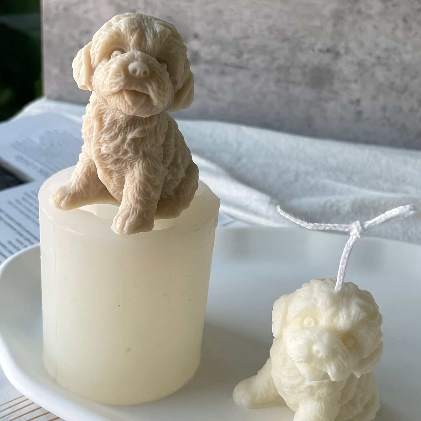 3D Large Pet Dog Animal Candle Silicone Mold Rabbit Cute Teddy Dog Concrete  Gypsum Silicone Mold Cute Bear Mold Lover Home Decor - AliExpress