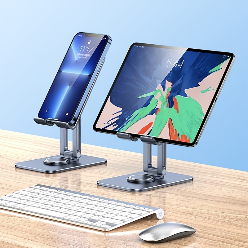 Soporte de escritorio ajustable de 4 brazos para laptop de 10 a 17 pulgadas  y monitor doble (11-27 pulgadas), compatible con MacBook, iPad Pro, iPad
