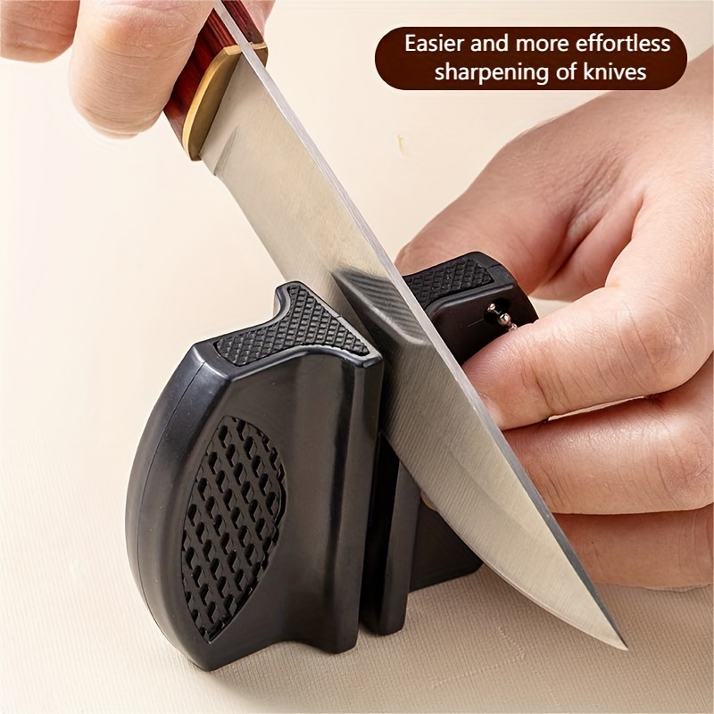 1pc Solid Color Knife Sharpener Keychain Whetstone Carbide Knife Pocket