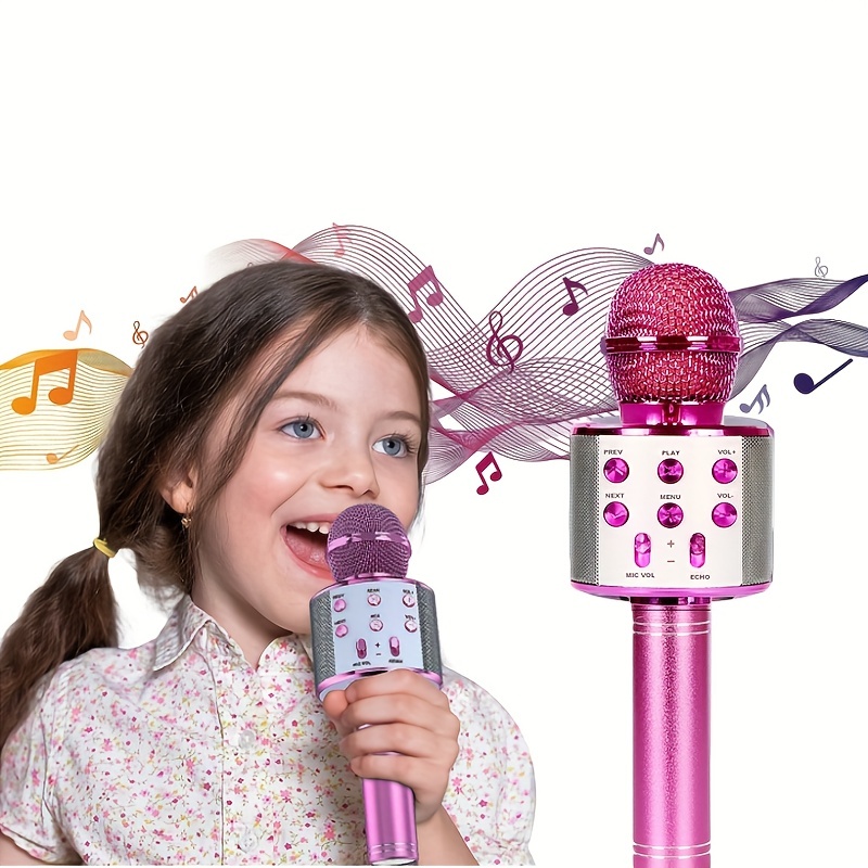 Micrófono De Karaoke Para Niños, Inalámbrico, Bluetooth, Portátil
